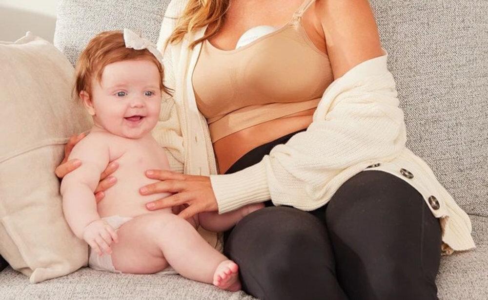 Laktator MOMCOZY M5 Podwójny Biało-fioletowy Trzy tryby pracy 9 poziomów intensywności Stimulation Expression Mixed sesje odciąganie czas pracy