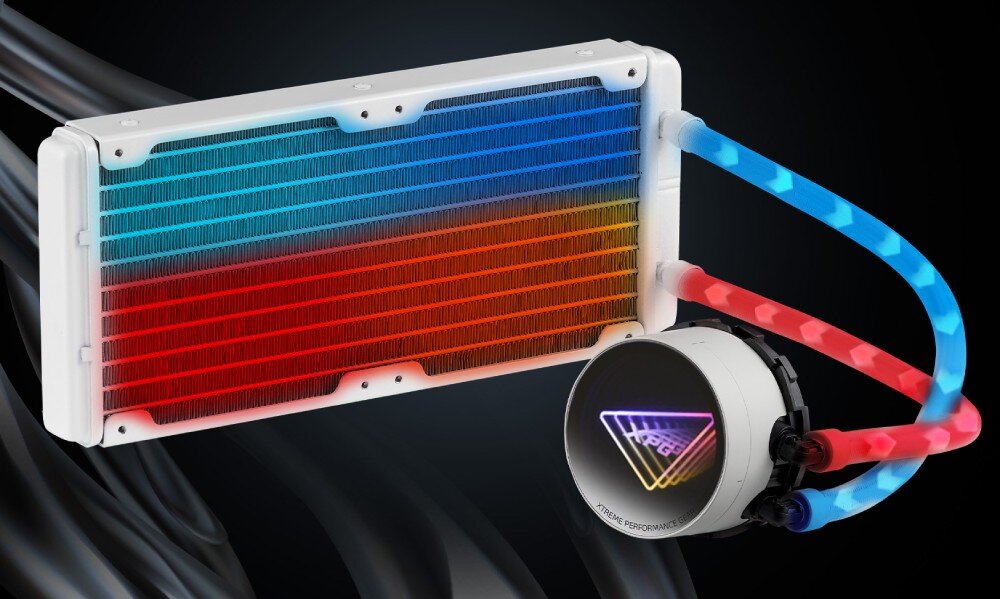 Chłodzenie wodne ADATA XPG Levante 240 Czarny chłodnica radiator materiał kanały