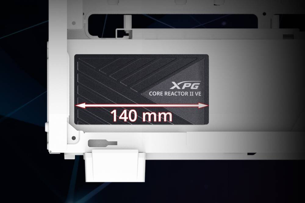 Zasilacz ADATA XPG Core Reactor II VE 750W 80 Plus Gold długość modularne okablowanie