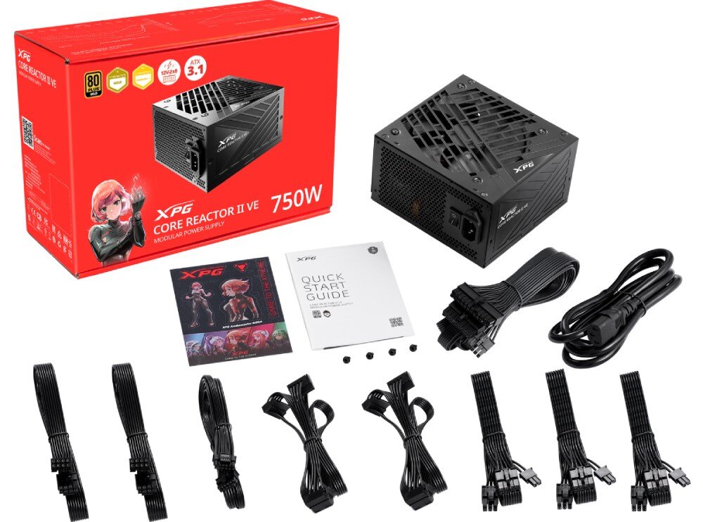Zasilacz ADATA XPG Core Reactor II VE 750W 80 Plus Gold opakowanie zasilacz