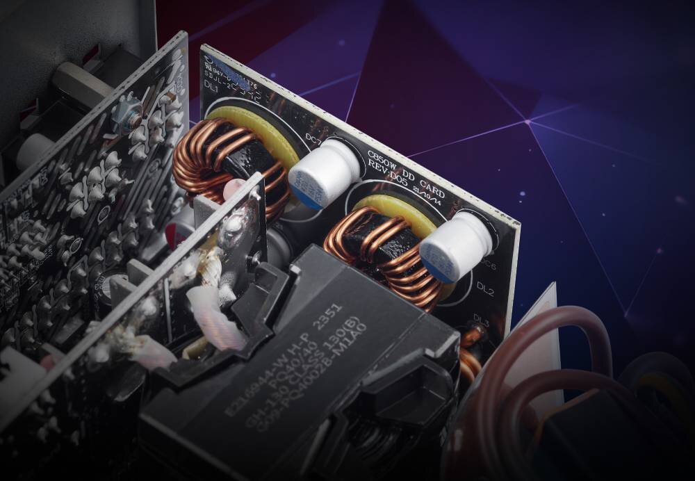 Zasilacz ADATA XPG Core Reactor II VE 650W 80 Plus Gold układ działanie wydajność