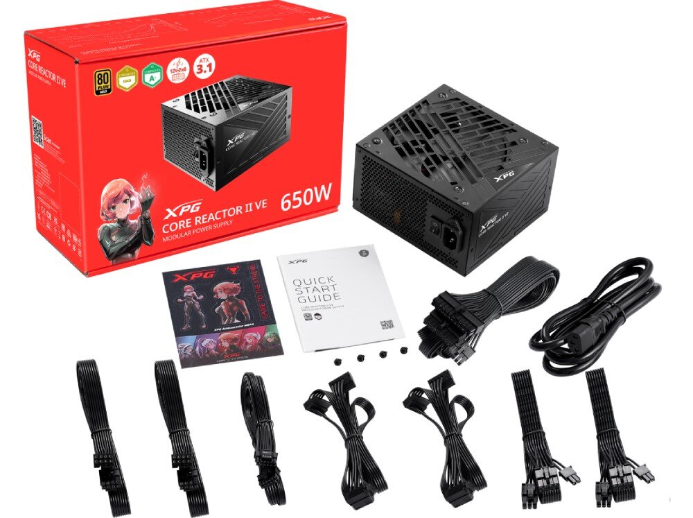 Zasilacz ADATA XPG Core Reactor II VE 650W 80 Plus Gold opakowanie zasilacz