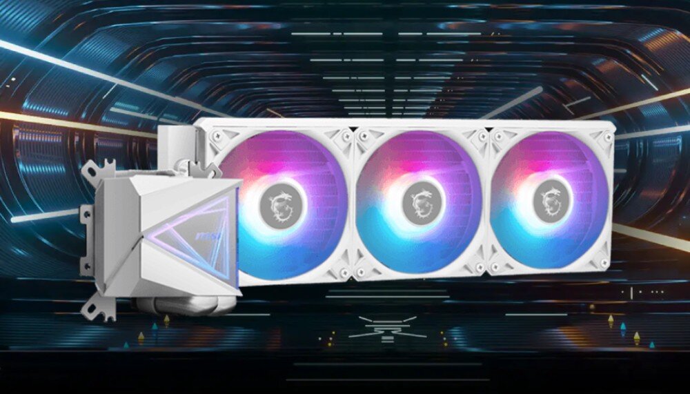 Chłodzenie wodne MSI MAG CoreLiquid I360 ARGB Biały opis