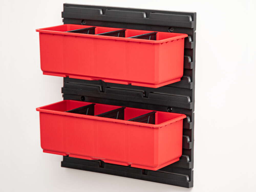 Zestaw pojemników QBRICK System QS Nr. 4 Płyta narzędziowa Set FX Qbrick z kubełkami, ścianka narzędziowa, organizer