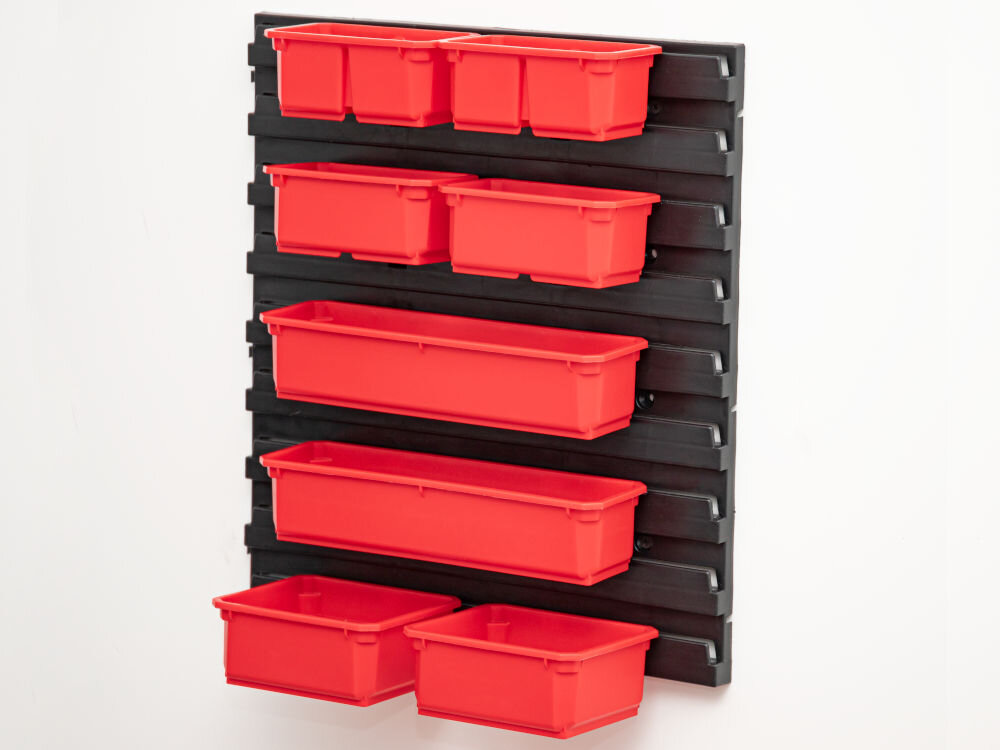 Zestaw pojemników QBRICK System QS Nr. 4 Płyta narzędziowa Set FX Qbrick z kubełkami, ścianka narzędziowa, organizer
