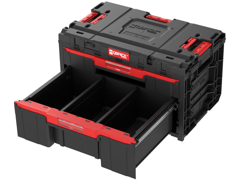 Skrzynka narzędziowa QBRICK System One Drawer 2 Plus Toolbox 2.0 system modułowy konektory poliamidowe pokrywa Vario PRO
