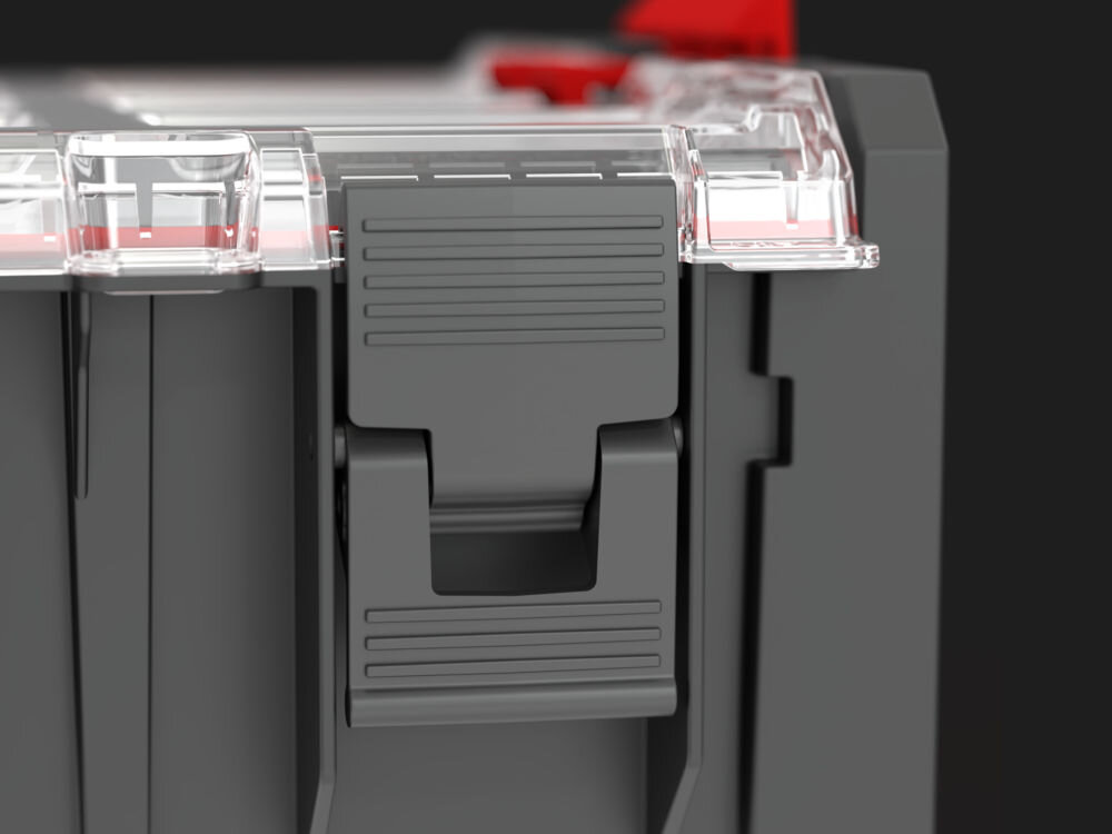 Qbrick System ONE Organizer 2XL MFI modułowość pojemność 19,5 l 15 kg wymiary 582x387x171 mm wkładki gwintowane M8