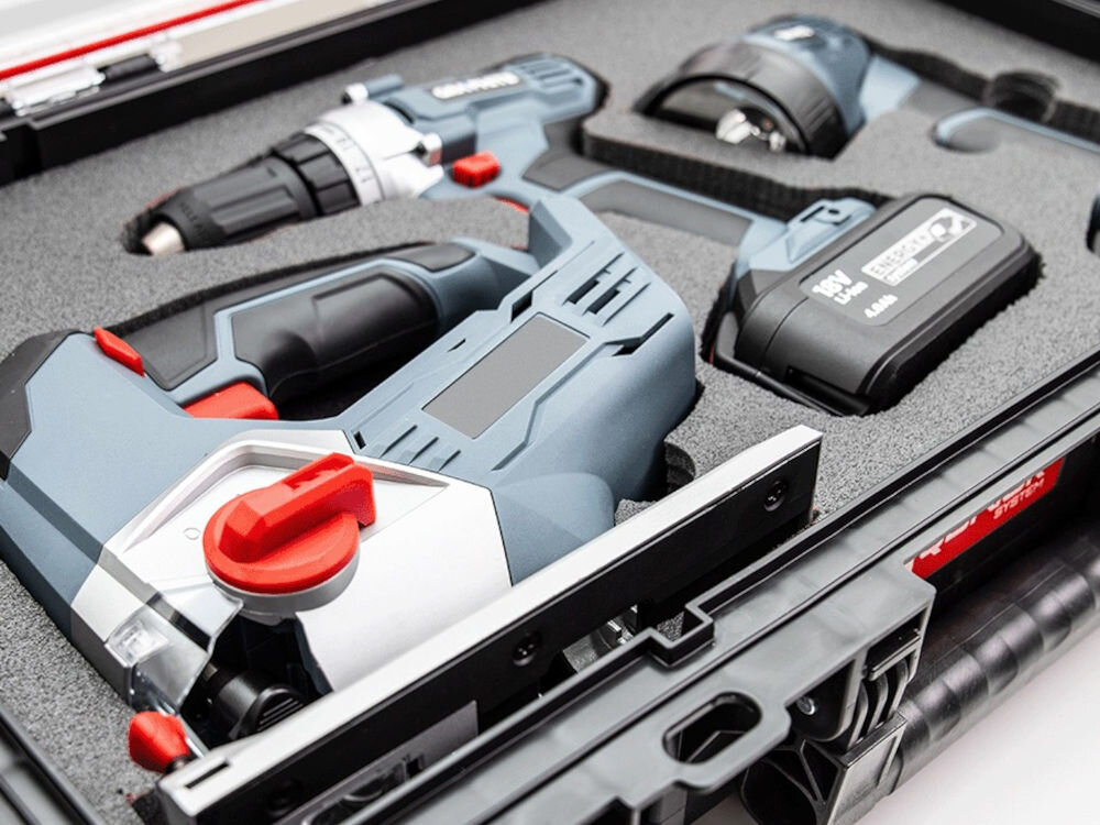 QBRICK System One Organizer XL 2.0 MFI wielowarstwowe wkłady piankowe stabilizacja narzędzi