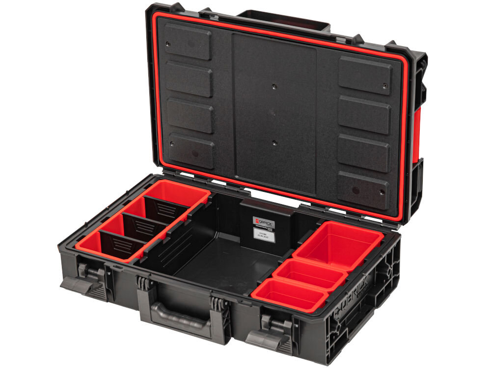 Skrzynka narzędziowa QBRICK System ONE 200 2.0 Technik Skrzynia narzędziowa Qbrick ONE 200 – pojemność 52L, duże elektronarzędzia, narzędzia ręczne