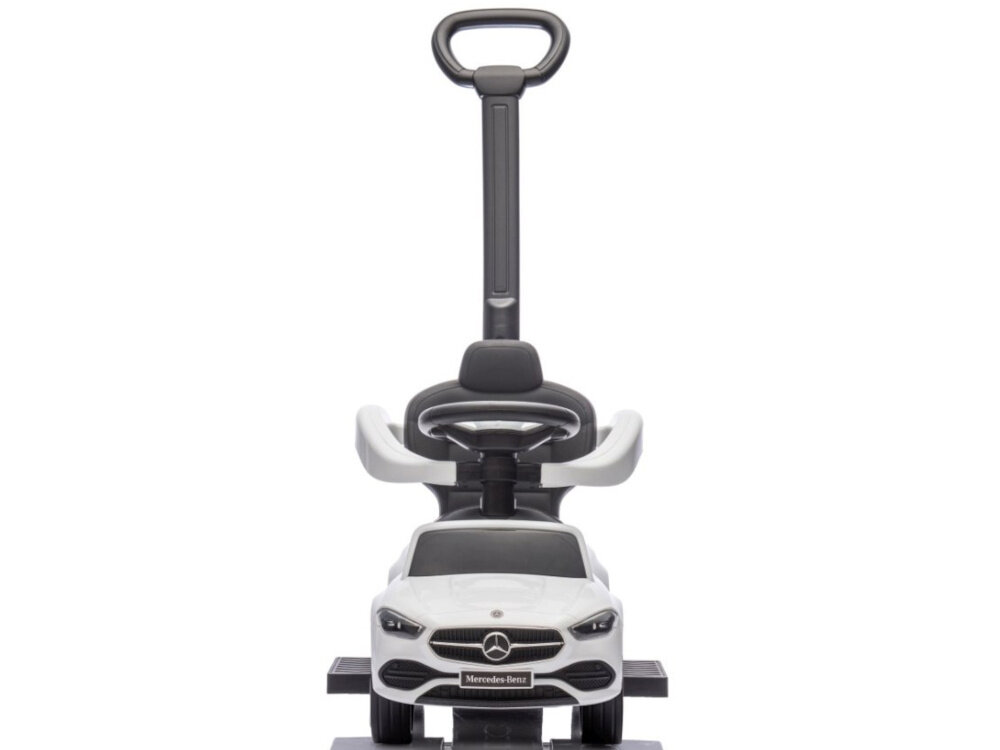 Jeździk MILLY MALLY Mercedes Benz C-Class Deluxe Biały jeździk na białym tle widoczny od przodu nauka zabawa bezpieczeństwo