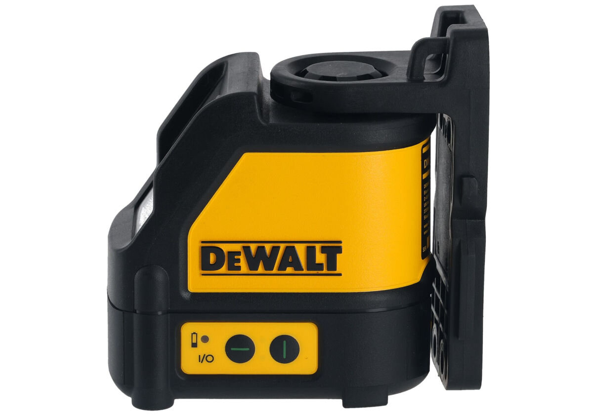 Zestaw pomiarowy DEWALT DW0887100-1 Laser DW088CG-XJ + Dalmierz DWHT77100-XJ, traserskie, odległości, eliminuje, konieczność, na białym tle dalmierz od boku frontem na wprost