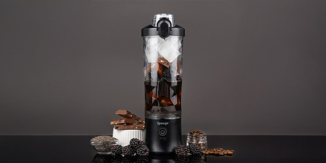 Blender personalny SPONGE SPONBLB01 Bezprzewodowy wygląd design tło prezentacja wizualizacja Blender, który dotrzymuje kroku