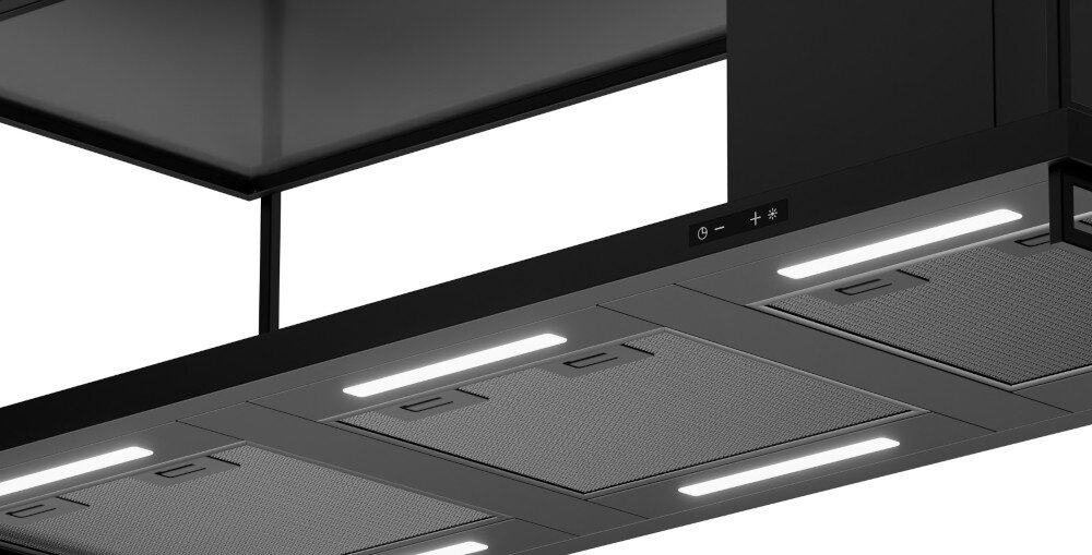 OKAP AKPO WK-9 LUNGO 150 CM.CZARNY T800 M3 wydajność estetyka matowa czarna powierzchnia minimalistyczny wygląd