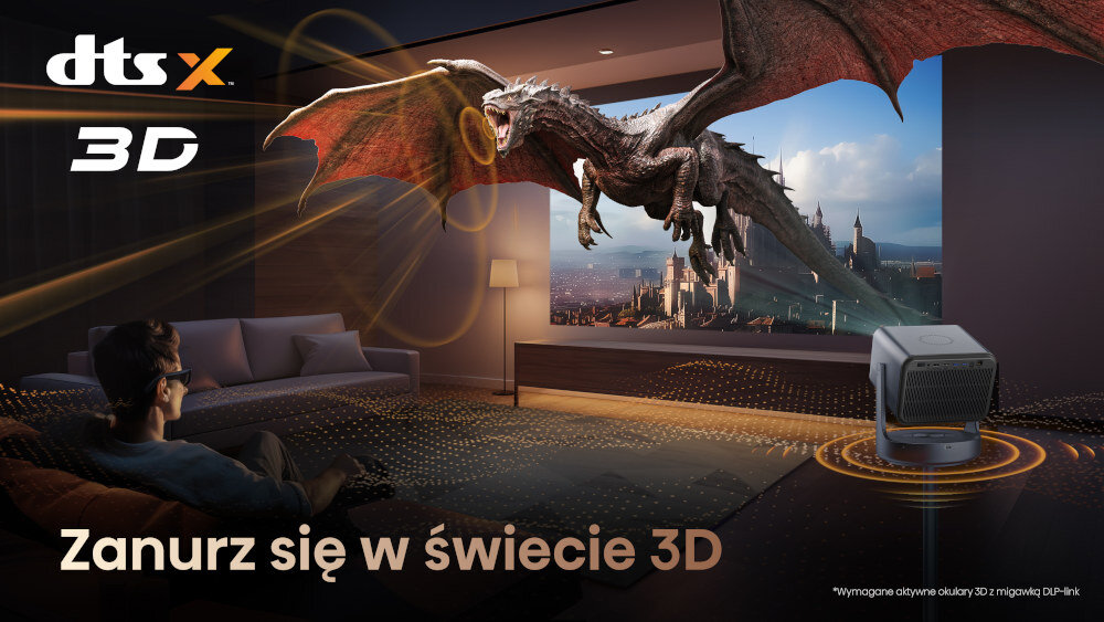 Projektor HISENSE C2 Ultra 4K UHD - Funkcja 3D - dźwięk 3D