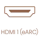 Ikona HDMI 1 (eARC) (High-Definition Multimedia Interface)
