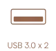Ikona USB 3.0 x 2 (Universal Serial Bus) 
