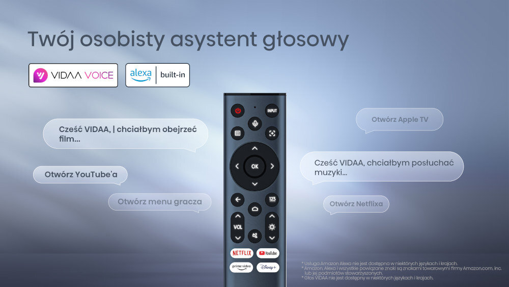 Projektor HISENSE C2 Pro - Sterowanie głosowe