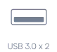 Ikona USB 3.0 x 2 (Universal Serial Bus) 