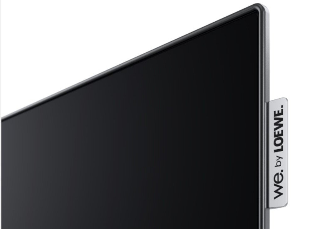 Telewizor LOEWE We See 48 - Wielofunkcyjny Smart TV, kadr telewizora pod skosem, górny kadr