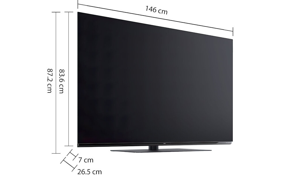 Telewizor LOEWE We See 65 - Design, który pasuje wszędzie, wymiary