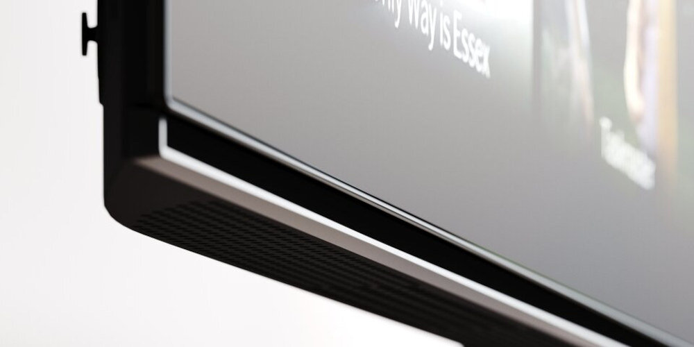 Telewizor LOEWE We See 65 - Potężny dźwięk z Dolby Atmos, kadr kąta telewizora i ramki