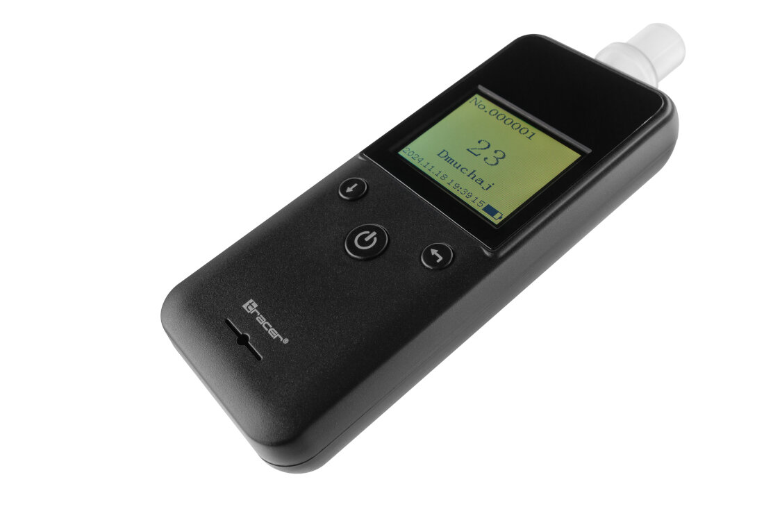 Alkomat TRACER BreathEZ-2 Dla wiarygodnych wyników funkcja kontroli ciągłości wydechu wpływa na dokładność pomiaru eliminuje ryzyko błędów