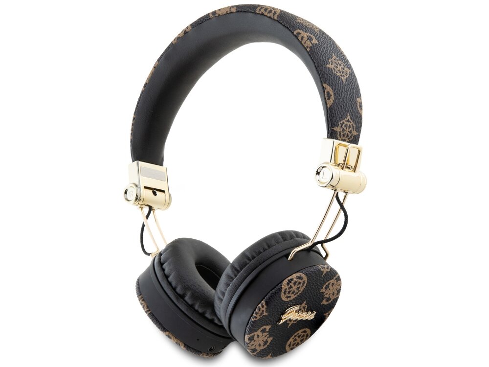 Słuchawki nauszne GUESS GUBH70EPOSMK
			słuchawki na białym tle wygląd funkcjonalność wzór peony złote detale, Styl w wersji premium