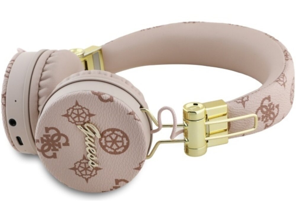 Słuchawki nauszne GUESS GUBH70EPOSMW
			słuchawki na białym tle czas pracy 32 godzin długie korzystanie port usb-c stopień ochrony ipx odporność na zachlapania