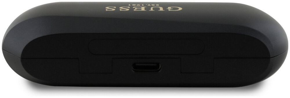 Słuchawki douszne GUESS GUTWSC2MCDSP - Szybkie ładowanie USB-C, etui ładujące na białym tle