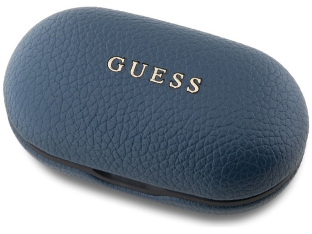 Słuchawki dokanałowe GUESS GUTWSPGTSPSB
			etui ładujące na białym tle bluetooth 5.3 ipx5 enc