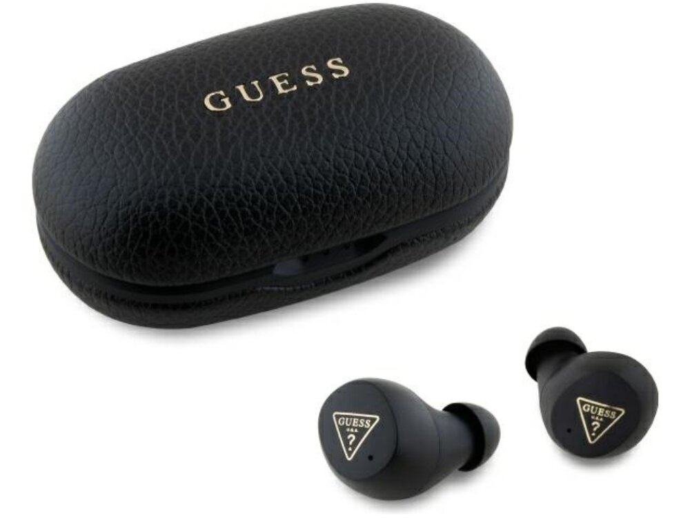 Słuchawki dokanałowe GUESS GUTWSPGTSPSK
			etui ładujące i słuchawki na białym tle wysokiej jakości skóra ekologiczna minimalistyczny design