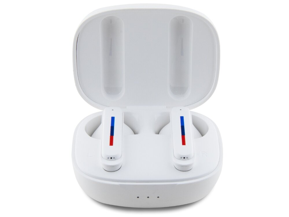 Słuchawki BMW Printed Logos
            etui ładujące otwarte czas pracy 30h port usb-c ładowanie