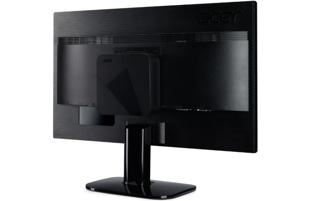 Komputer ACER Veriton VN1502G-12N N100 4GB RAM 128GB SSD Wi-Fi Windows 11 Home łączy w sobie funkcjonalność desktopa
i niewielkie wymiary ok. 13,1 x 13,1 x 4,3 cm opcja montażu w standardzie VESA