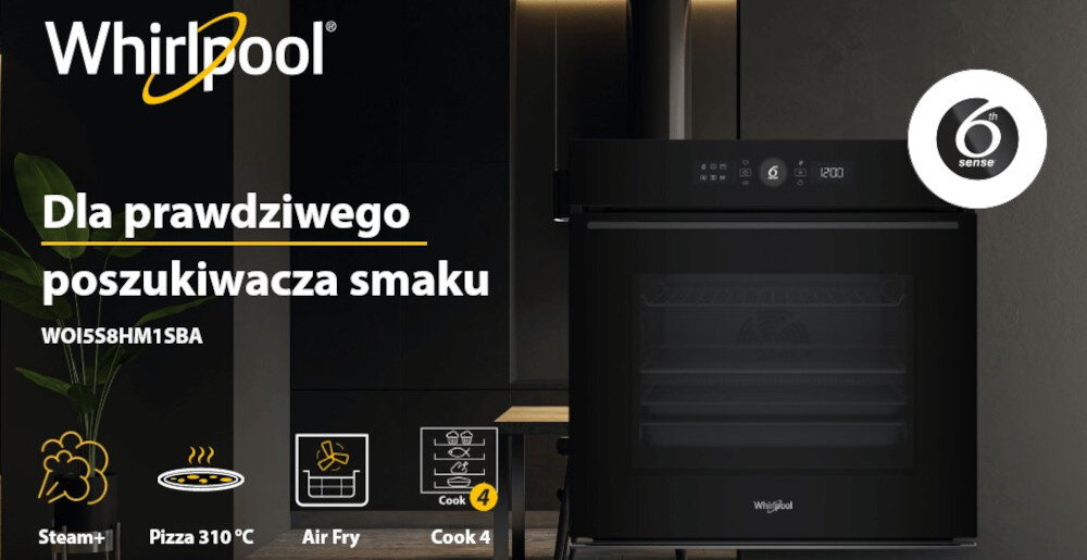 PIEKARNIK WHIRLPOOL WOI5S8HM1SBA lifestyle baner kuchnia zabudowa front zamknięty