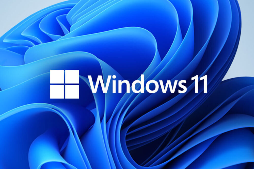 Komputer LENOVO Legion T5 26IRX9 Napis 'Windows' na abstrakcyjnym tle z motywem niebieskich fal, system, funkcje, narzędzia