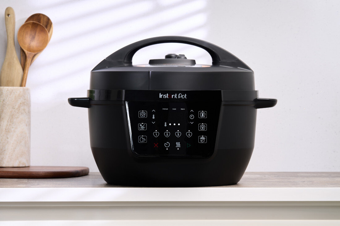 Multicooker INSTANT POT Rio XL Wszechstronność 7 w 1 7 funkcji gotowania gotowanie pod ciśnieniem wolne gotowanie gotowanie na parze smażenie gotowanie ryżu przygotowywanie jogurtu chrupiące pieczenie technologia EvenCrisp™ technologia EvenCrisp™