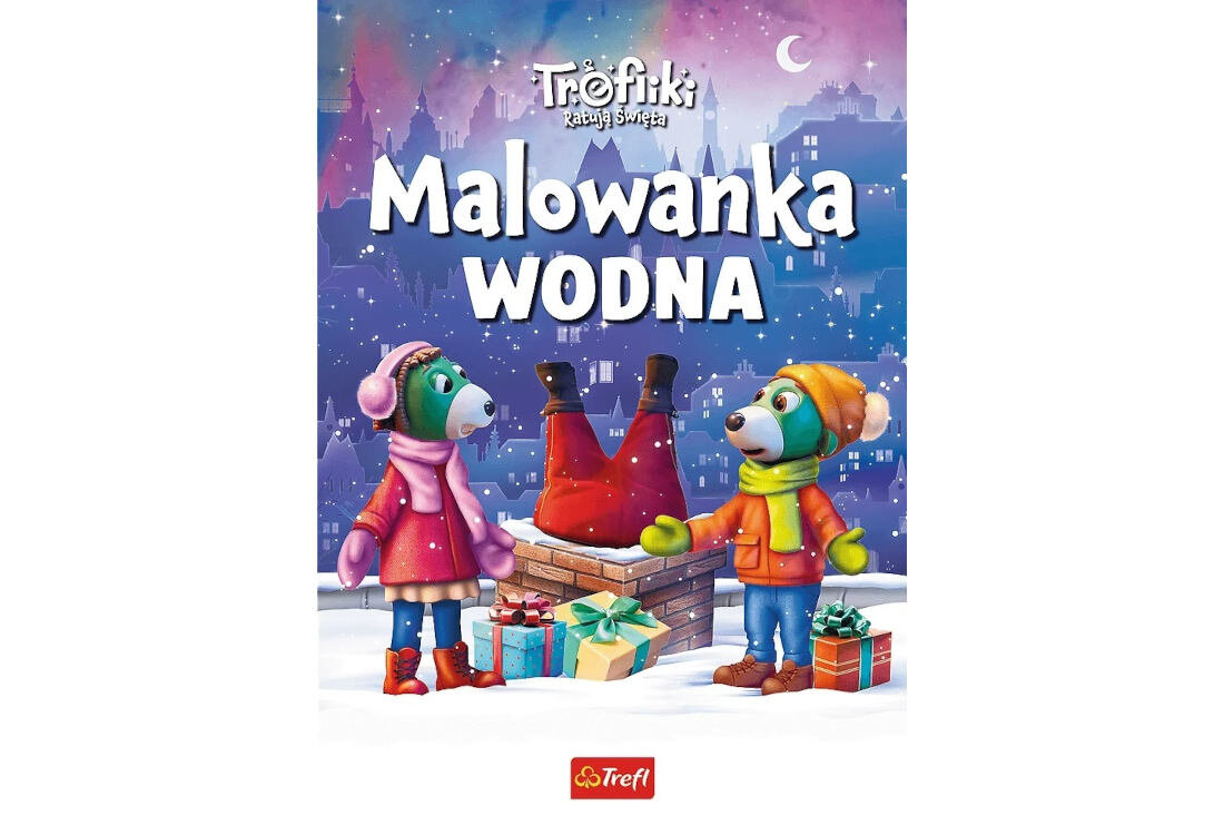 Kolorowanka Trefliki Ratują Święta Wodna malowanka wygląd prezentacja zabawa radość