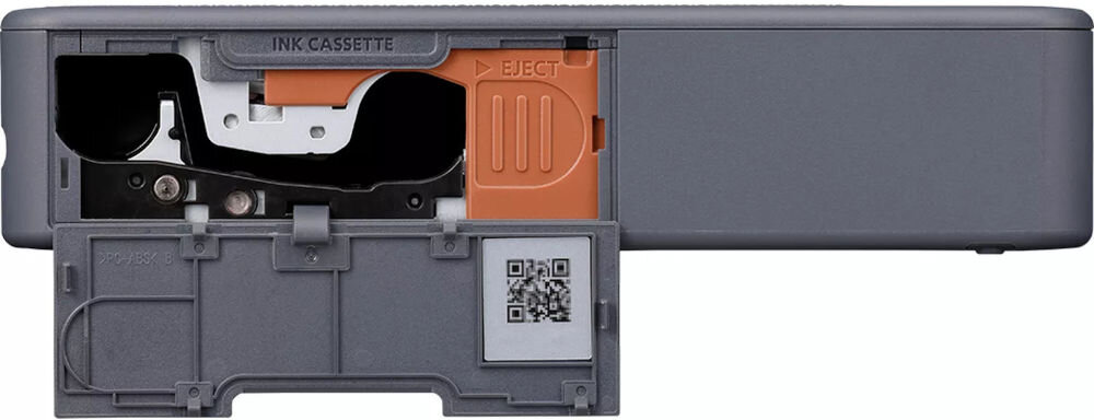 Drukarka CANON Selphy Square QX20 Druk w kolorze, Wi-Fi Szary drukarka pokazanie miejsca na kasety kaseta z atramentem dołączona do nośników uproszczenie procesu przygotowania czysta wymiana kasety