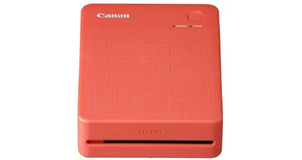 Drukarka CANON Selphy Square QX20 Druk w kolorze, Wi-Fi Czerwony urządzenie na białym tle rozdzielczość szczegółowe obrazy