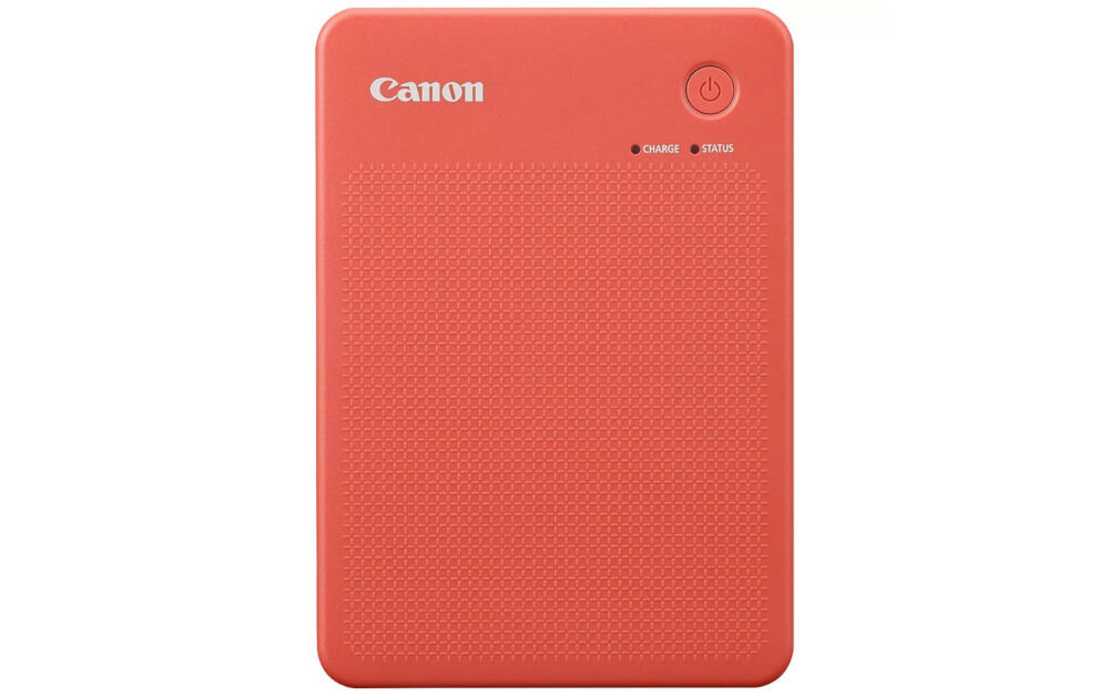 Drukarka CANON Selphy Square QX20 Druk w kolorze, Wi-Fi Czerwony urządzenie na białym tle tworzenie pamiątek część wspólnej historii użytkownik może poczuć się jak profesjonalny twórca