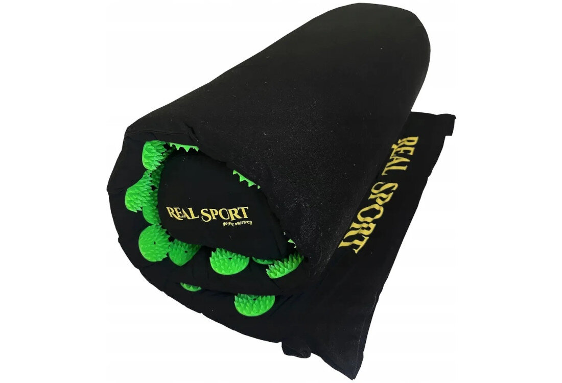 Mata do akupresury EXTRALINK B-292 XXL Czarno-zielony Odzyskaj równowagę odzyskać energię i wewnętrzny spokój stymulacji punktów akupresurowych wspiera naturalne procesy regeneracji ulga napięcie zmęczenie