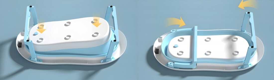 Wanienka EXTRALINK EX.20994 dla dzieci z termometrem LED Różowa Oszczędność miejsca Składana konstrukcja  wpłynąć na rozmiar ułatwia jej przechowywanie przestrzeń i porządek wygoda komfort