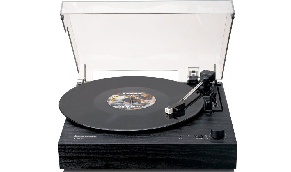 Gramofon LENCO LS-15BK - Wbudowane głośniki stereo
