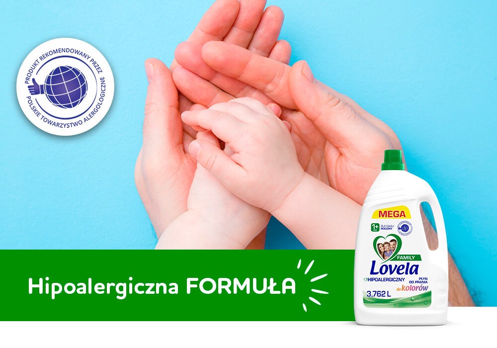 Płyn do prania LOVELA Family Kolor 3762 ml hipoalergiczna formuła