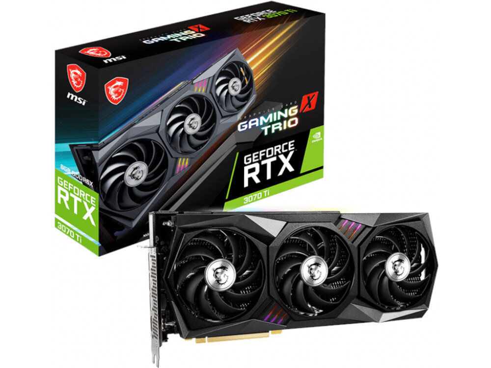 Karta graficzna MSI GeForce RTX 3070 Ti Gaming X Trio 8GB zawartosc opakowania