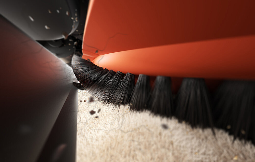 Robot sprzątający MOVA E20 Wysoka moc ssania usuwa zabrudzenia każdego rodzaju  sierść, okruchy czy nawet drobne przedmioty śrubki czy kamyki Szczotka w kształcie litery „V”