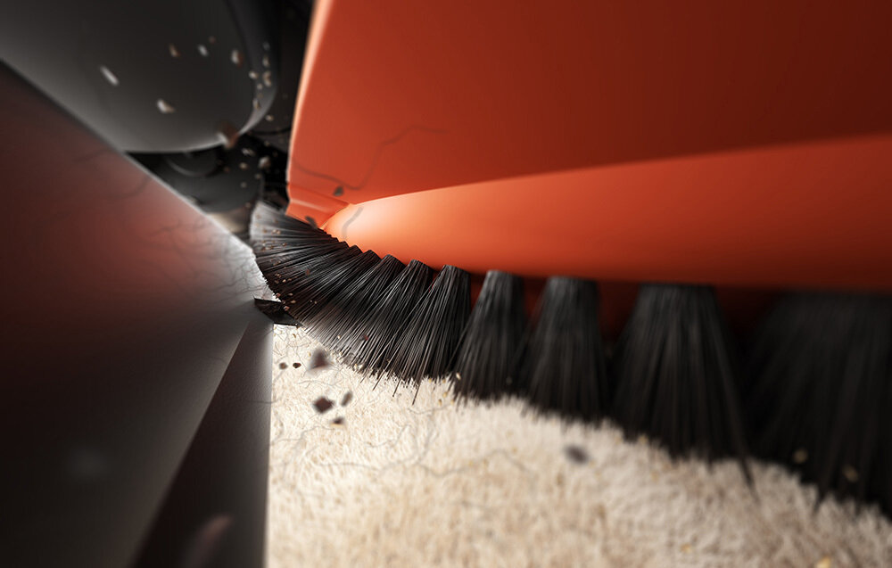 Robot sprzątający MOVA E20 Wysoka moc ssania usuwa zabrudzenia każdego rodzaju  sierść, okruchy czy nawet drobne przedmioty śrubki czy kamyki Szczotka w kształcie litery „V”