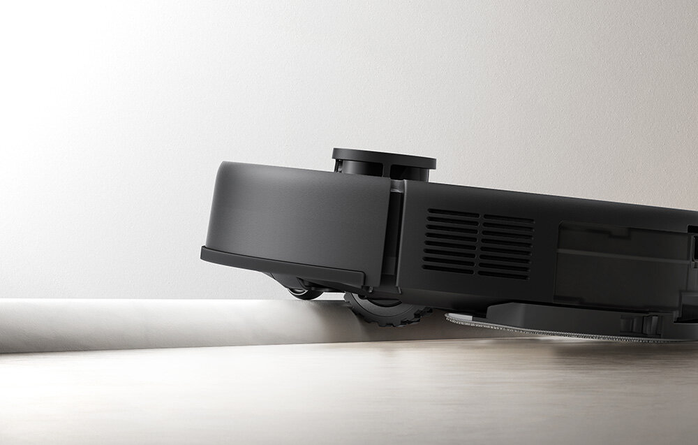 Robot sprzątający MOVA E20 Omijanie przeszkód Przemyślany, minimalistyczny design swobodne manewrowanie wokół mebli i docieranie do trudno dostępnych miejsc zdolności pokonywania progów do 18 mm