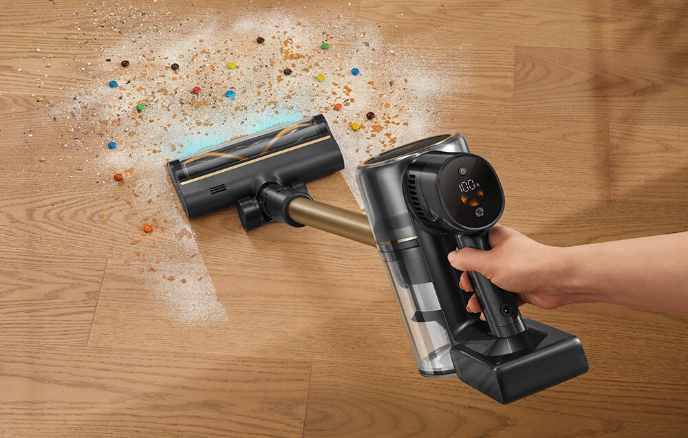 Odkurzacz MOVA S5 Sense Intuicyjny wyświetlacz LED informacja Zbiornik na kurz pojemnoś system łatwego opróżnianiać higieniczne usuwanie zanieczyszczeń