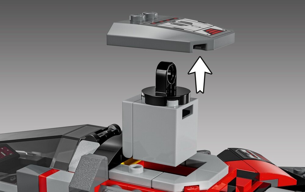 LEGO 76292 Marvel Kapitan Ameryka kontra Czerwony Hulk - bitwa detale elementy 4 cm wysokości, 19 cm długości i 18 cm szerokości